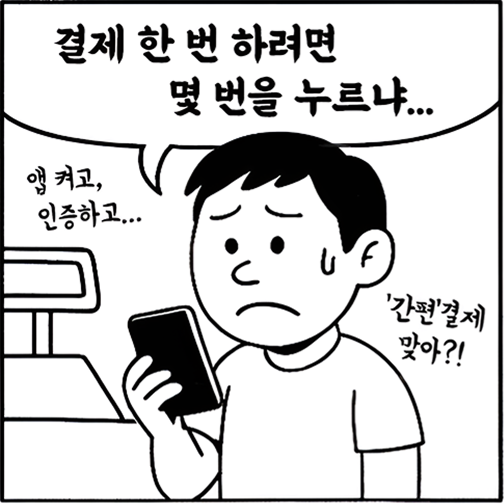 결제 한 번 하려면 몇 번을 누르냐… 앱 켜고, 인증하고… ‘간편’결제 맞아?!